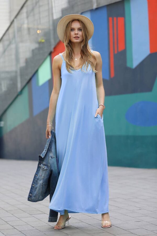 Maxi Dress Adjust. Strap/pockets - Image 3