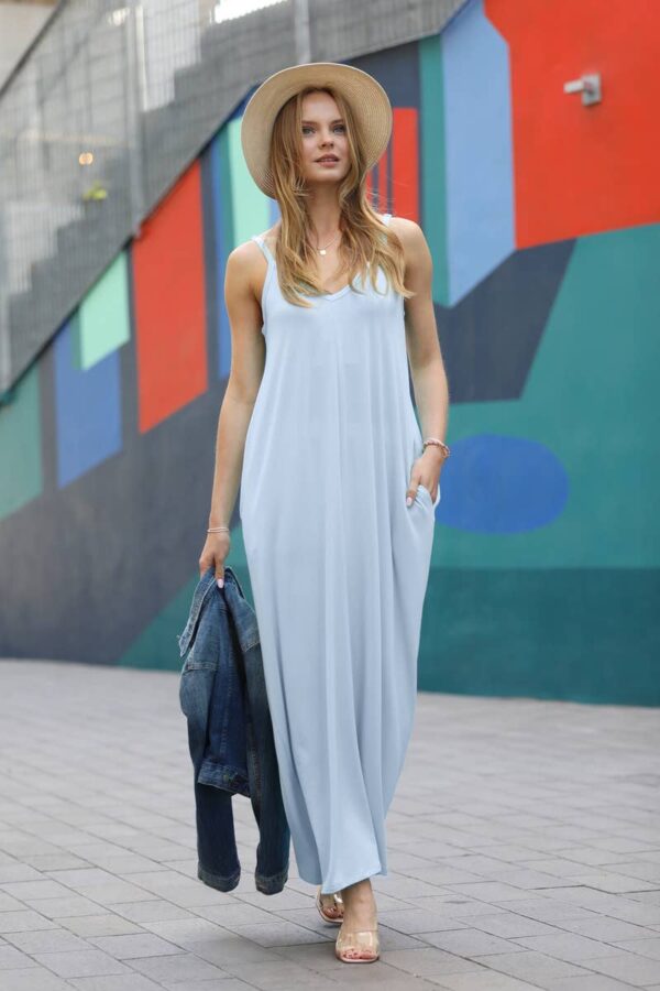 Maxi Dress Adjust. Strap/pockets - Image 6