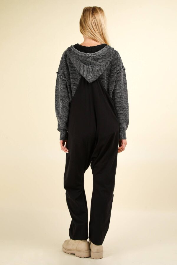 Casual Loose Fit Solid Knit Baggy Jumpsuit - Image 7