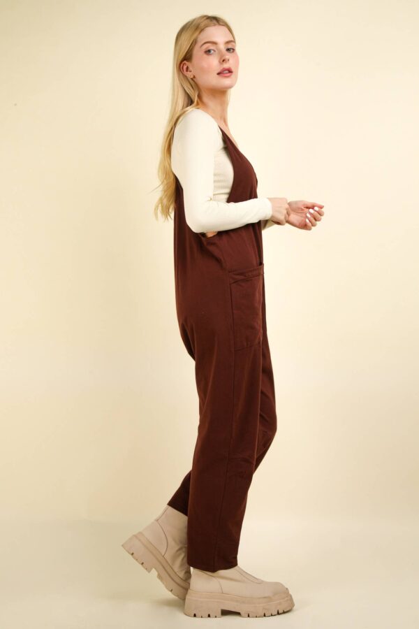 Casual Loose Fit Solid Knit Baggy Jumpsuit - Image 16