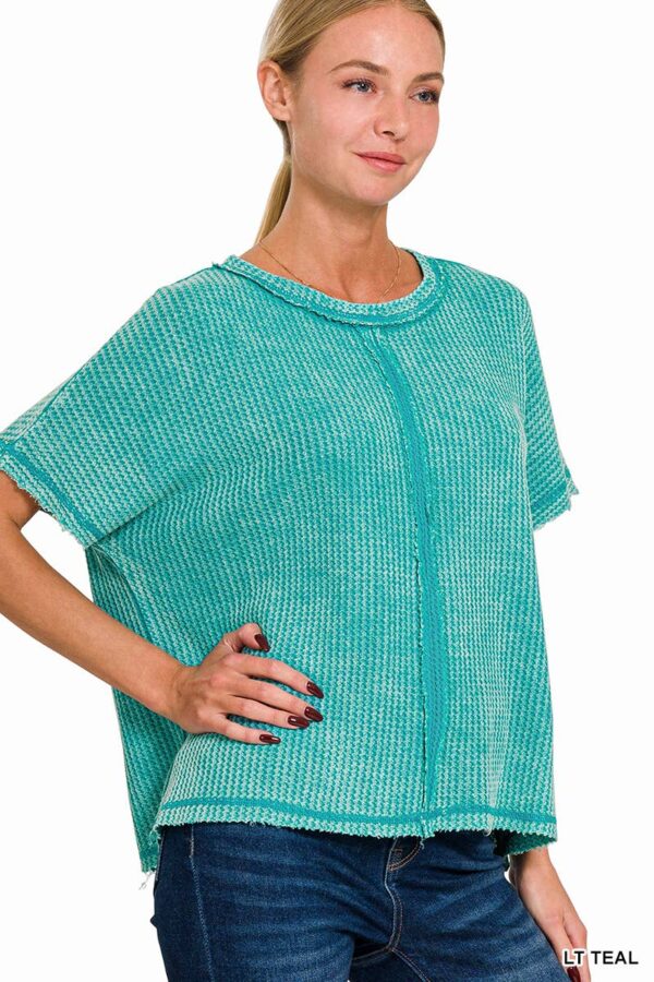 Washed Waffle Top w/Back patch - Image 11