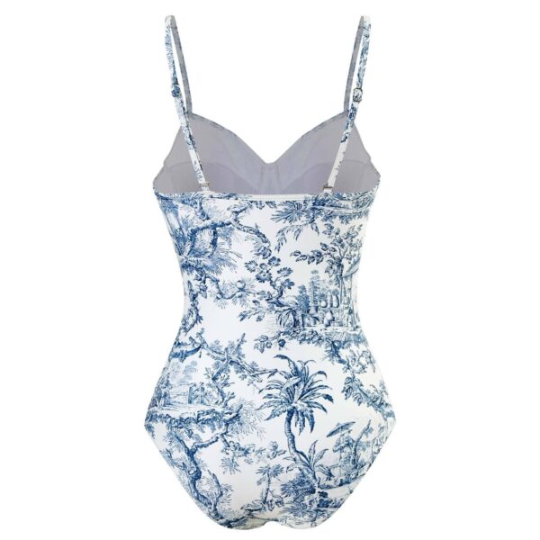 Underwired floral strappy one piece swimsuit cover-up set - Image 7