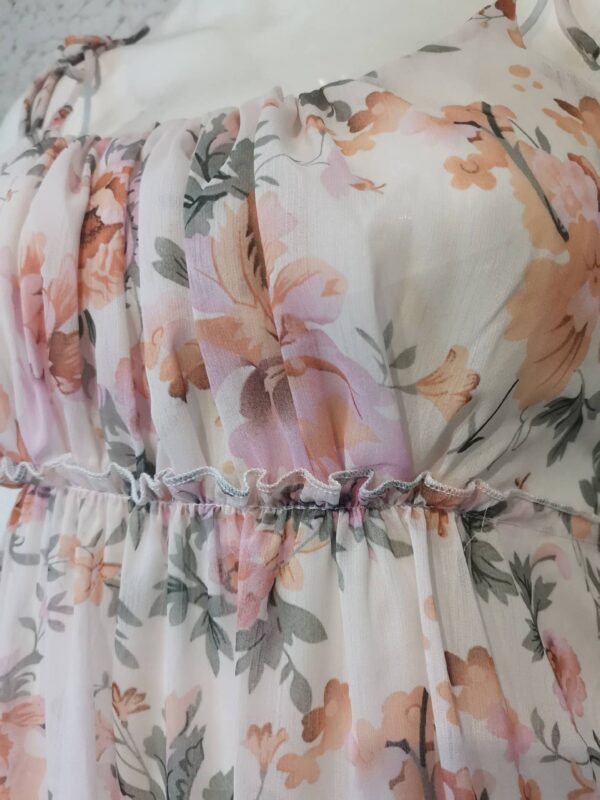 SIMPLE PRINT CHIFFON DRESS WITH STRAP - Image 4