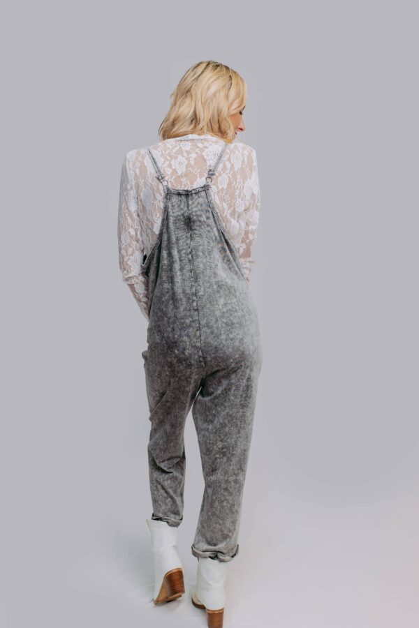 MK470 Acid Washed Jumpsuit - Gray - Image 7